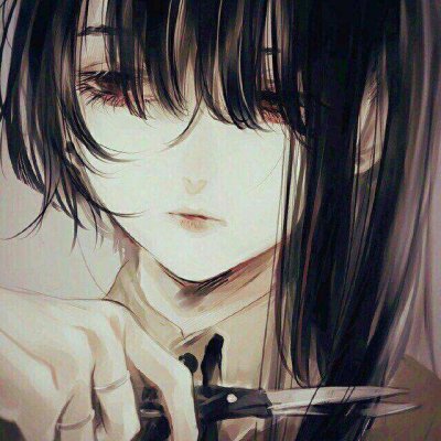21张高清暗黑系二次元女生头像 氛围感拉满