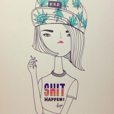 14张高清好看的动漫戴帽女生QQ头像