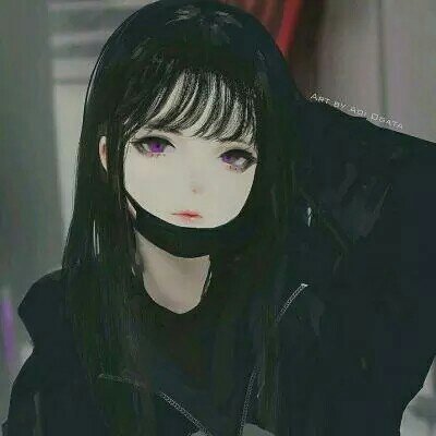 黑化漂亮少女动漫头像 34张高清二次元黑化女生头像合集