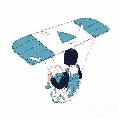 适合当微信头像的动漫女学生 8张高清背书包学生妹头像