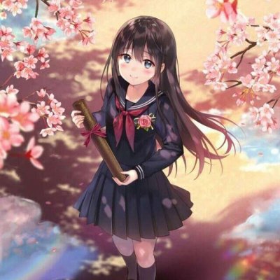 15张高清清新校园风动漫女生头像合集