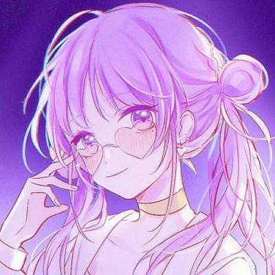 24张高清紫色系动漫女生头像 温柔氛围感拉满