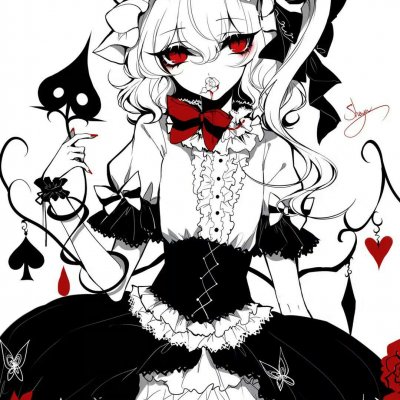 暗黑系二次元病态女生头像 21张高清恐怖风格图合集