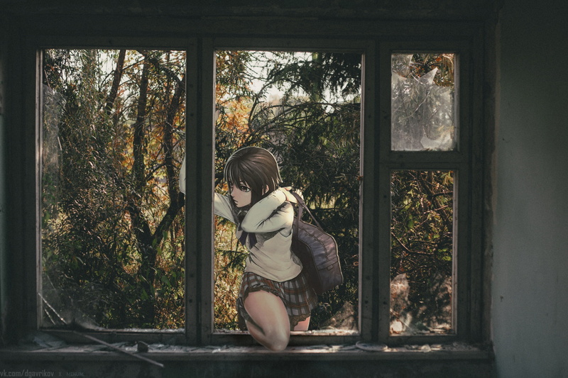 高清2D二次元真人化壁纸合集：户外休闲、动漫少女与日常穿搭