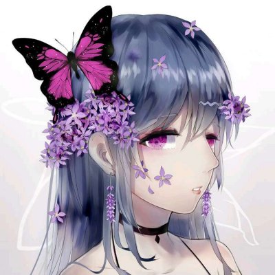 带蝴蝶的伤感动漫女生头像 6张高清合集