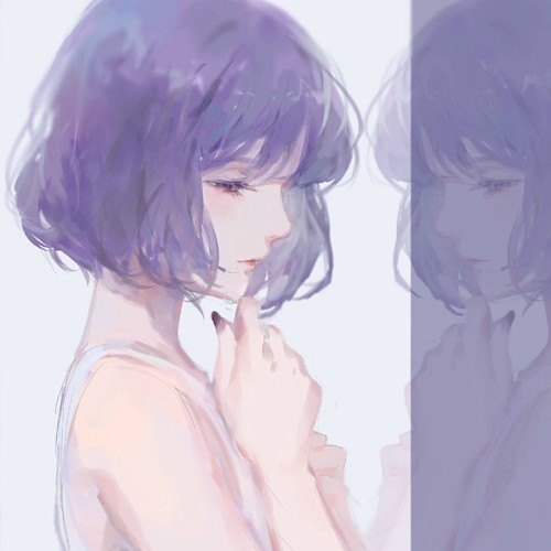 8张氛围感拉满的孤寂唯美女生漫画头像