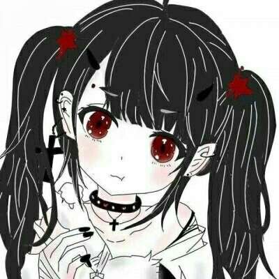 21张高清暗黑系二次元女生头像 氛围感拉满