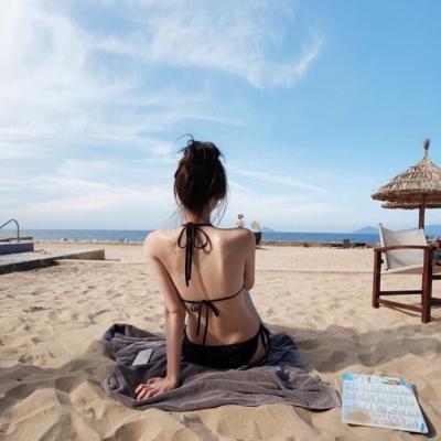 女生海边背影微信头像 28张高清唯美大图合集