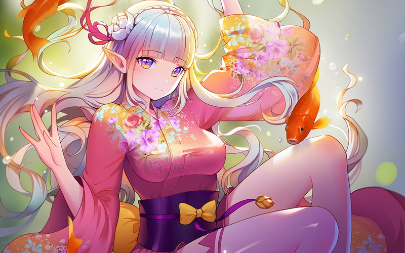 《Re:从零开始的异世界生活》和服少女与动漫场景壁纸合集