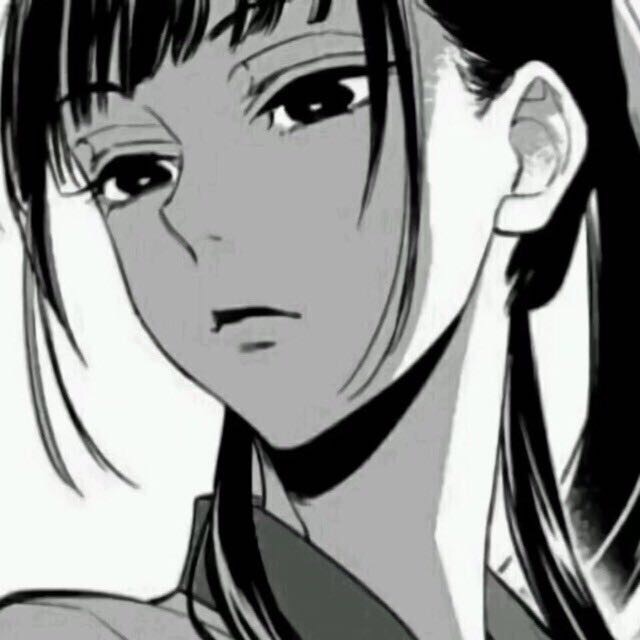 黑白动漫风格女生头像合集