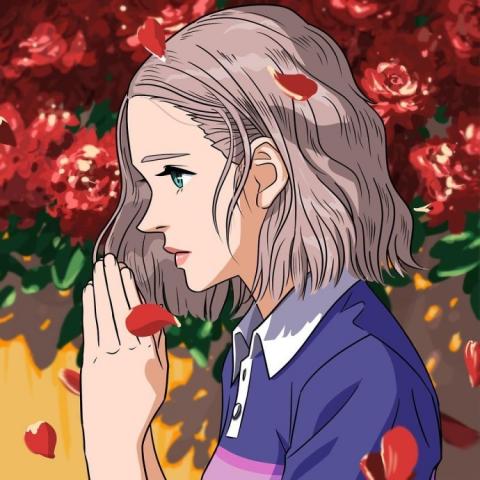 21张高清气质女生手绘头像 适合当微信头像的手绘女头合集