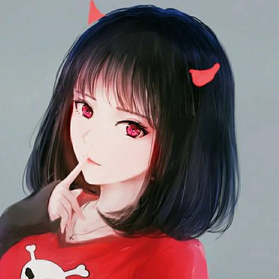 30张高冷霸气黑衣小恶魔动漫女头 高清女生头像合集