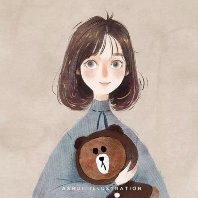 26张高清简约款！适合当微信头像的手绘女生头像合集