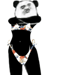 大长腿熊猫头性感内衣系列表情包第二弹