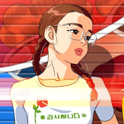 21张高清气质女生手绘头像 适合当微信头像的手绘女头合集