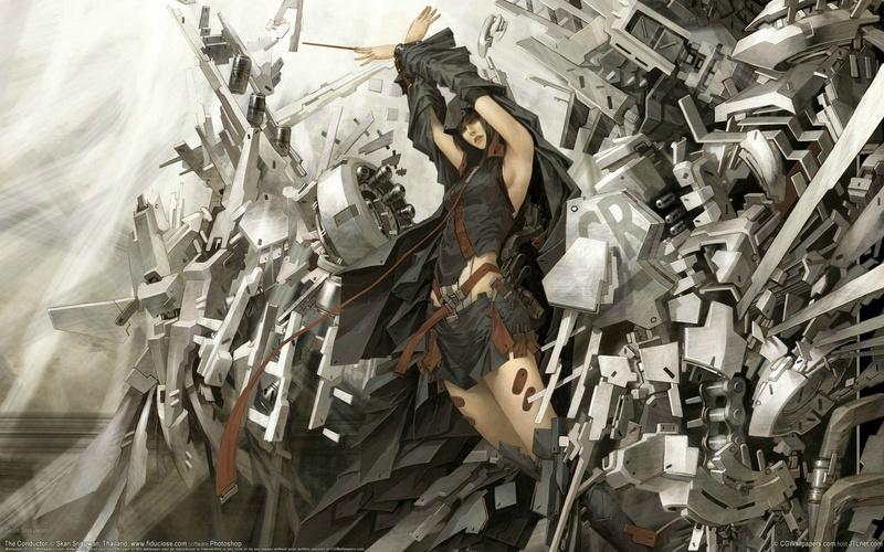 这款带袖套的动漫少女壁纸超绝！1080P高清质感拉满