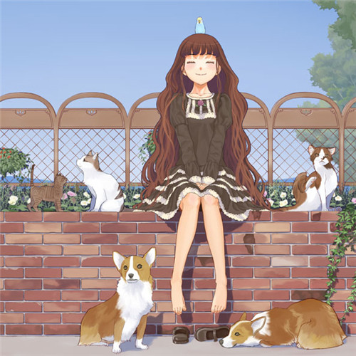 15款不同坐姿的动漫女生头像 含M坐鸭子坐等经典姿势