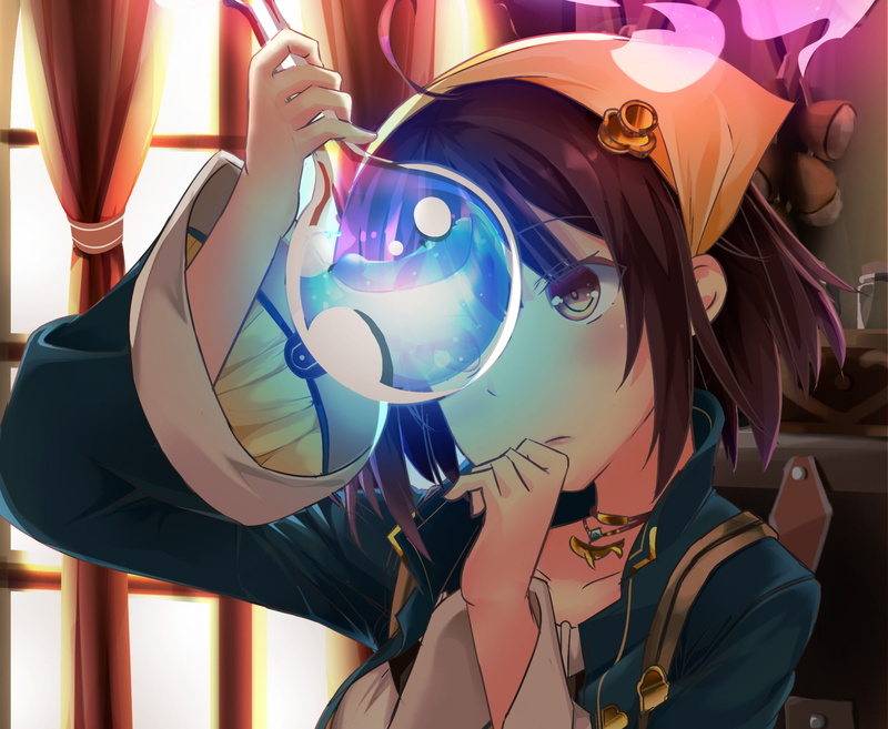 《苏菲的炼金工房红发少女红眼壁纸 1080P高清手机壁纸》