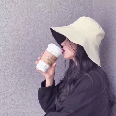 18张高清好看的女生戴帽子背影/侧脸QQ头像