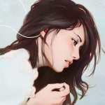 听歌的漫画女生头像 单张高清图来啦