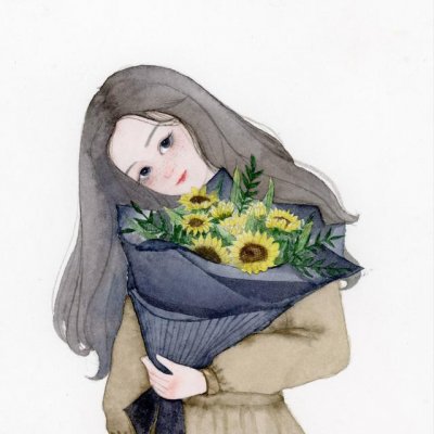 10款温柔淑女风手绘卡通女生头像 适合当微信头像的高清图