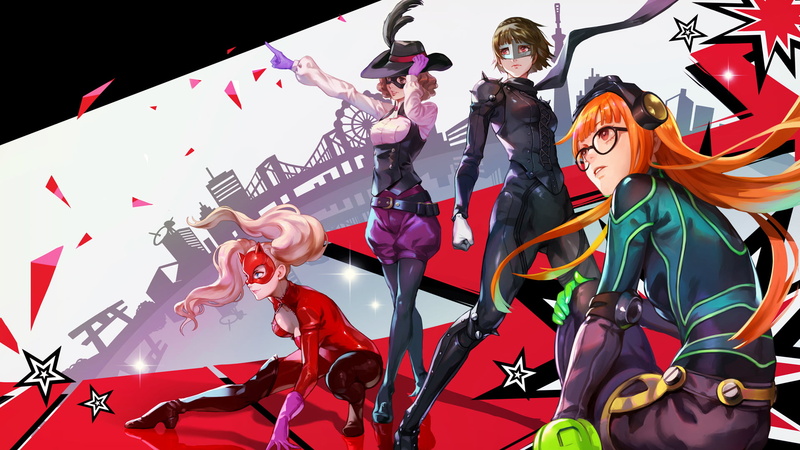 《Persona5角色高清壁纸合集 带耳机红穿搭的双叶还有奥村春》