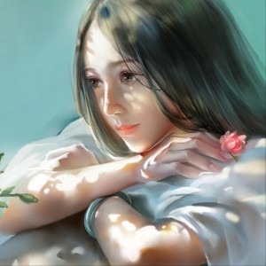 一组安静伤感的漫画女生头像 单张分享