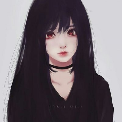 34张高清暗黑系动漫女生QQ头像 氛围感拉满
