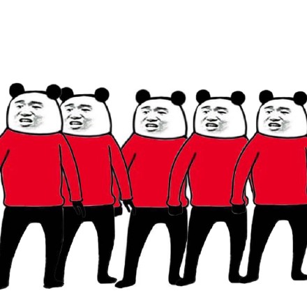 整理好的一组熊猫头表情包原图合集