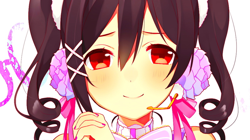 《LoveLive!绀色长发甜妹笑颜壁纸 粉紫调高清1080P》