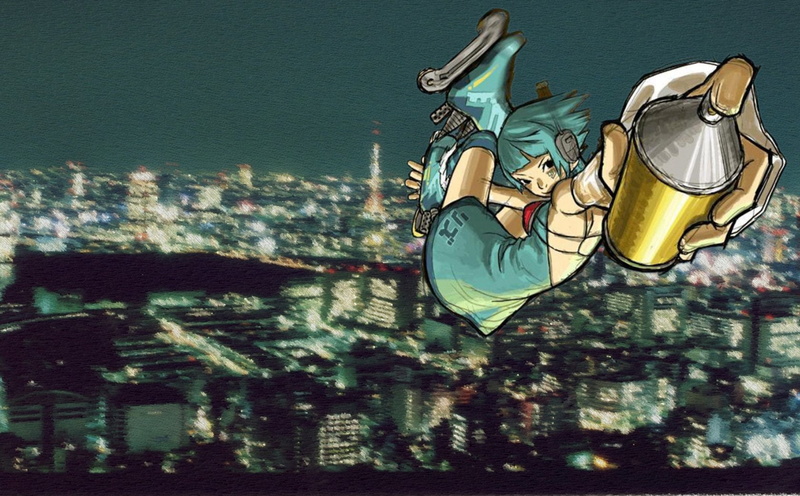 这套世嘉喷气广播滑板游戏壁纸太绝了