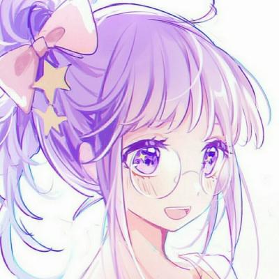 24张高清紫色系动漫女生头像 温柔氛围感拉满