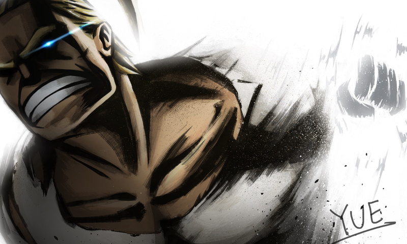 4K超清我的英雄学院壁纸 欧尔麦特和八木俊典合集