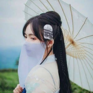 戴白色面纱的古风女生头像 单张古风女头分享