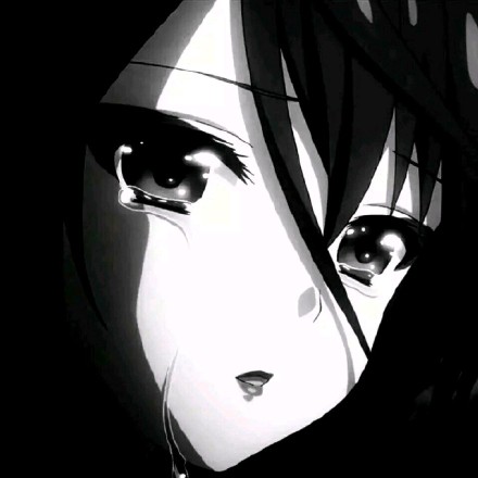 超耐看！一组黑白简约风动漫女生头像