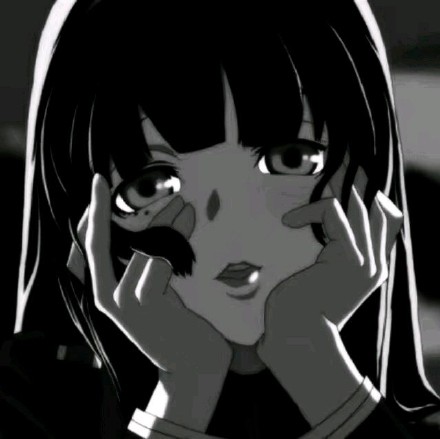 黑白病娇风动漫女生头像合集