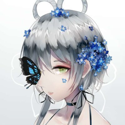 带蝴蝶的动漫女生头像合集 12张高清唯美头像分享