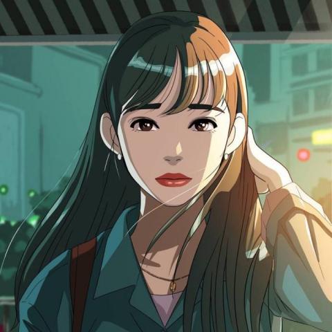 21张高清气质女生手绘头像 适合当微信头像的手绘女头合集