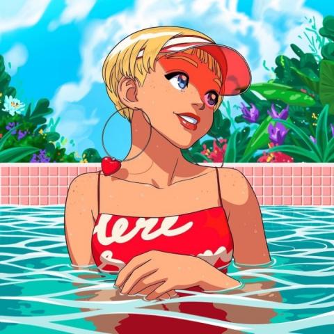 21张高清气质女生手绘头像 适合当微信头像的手绘女头合集