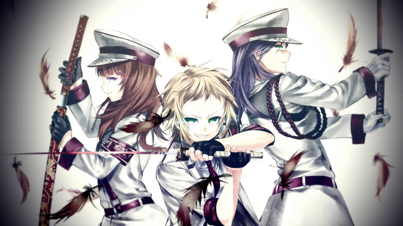 LoveLive!偶像团体高清壁纸：特写戴头盔的元气少女们