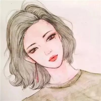 18张超绝！女生简约风手绘头像合集