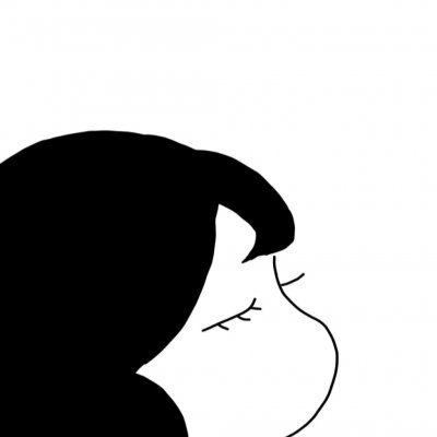 16张可爱女生黑白简笔画头像 高清无水印合集