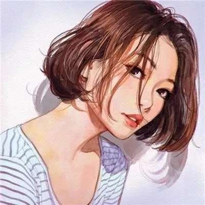 18张超绝！女生简约风手绘头像合集