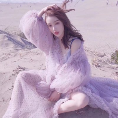 女生海边吹风头像合集 24张高清唯美度假风女生头像