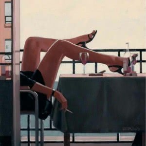 带抽烟造型和轻快高跟元素的女生单张头像