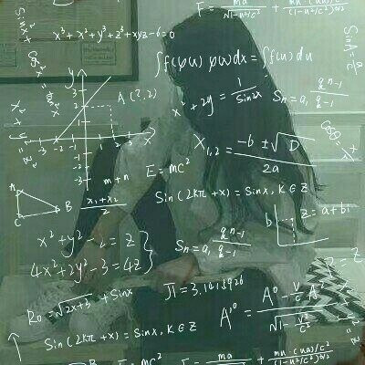 带数学公式的女生背影头像合集 24张高清星座款来了