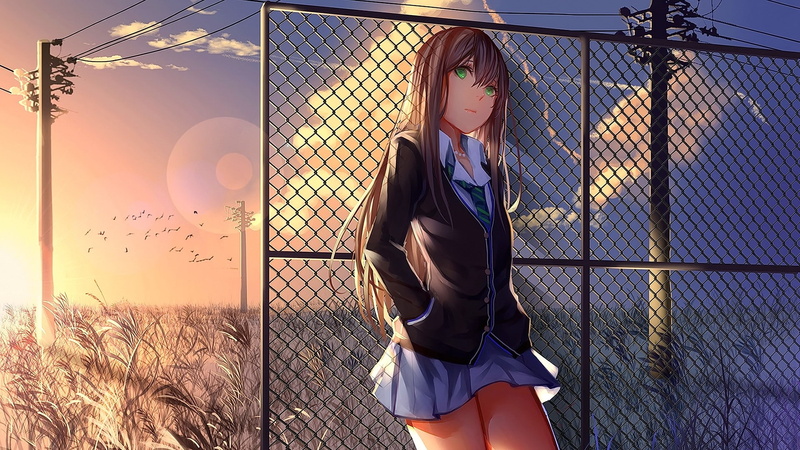 涩谷凛高清壁纸！长发动漫少女1080P质感拉满