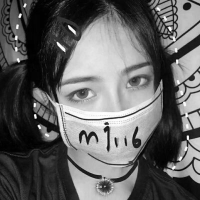 19张高清黑白丧系真人女生头像合集