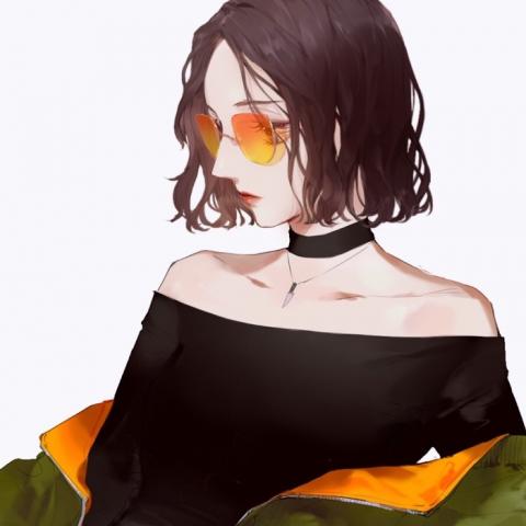 21张高清气质女生手绘头像 适合当微信头像的手绘女头合集