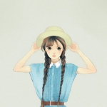 # 9张超好看的简约风女生漫画头像 高清无水印